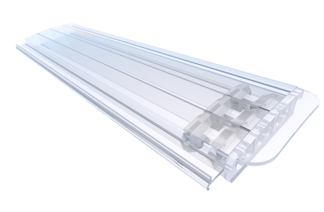 Zwemland Polycarbonaat zwembad lamellen P60 transparant.