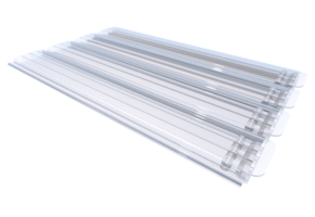 Zwemland Polycarbonaat zwembad lamellen P60 transparant.