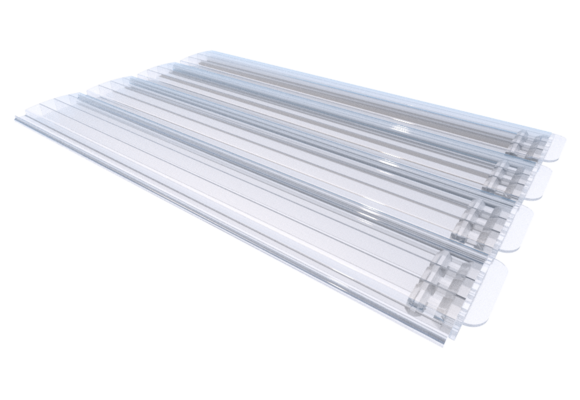 Zwemland Polycarbonaat zwembad lamellen P60 transparant.