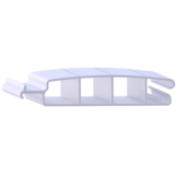 Zwemland Polycarbonaat zwembad lamellen P60 transparant.