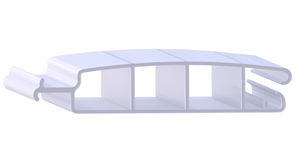 Zwemland Polycarbonaat zwembad lamellen P60 transparant.