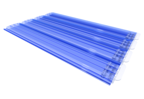 Zwemland Polycarbonaat zwembad lamellen P60 transparant blauw.