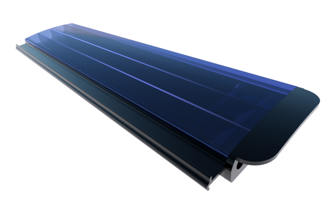 Zwemland Polycarbonaat zwembad lamellen P60 solar blauw.