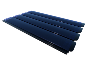 Zwemland Polycarbonaat zwembad lamellen P60 solar blauw.