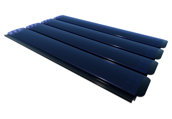 Zwemland Polycarbonaat zwembad lamellen P60 solar blauw.