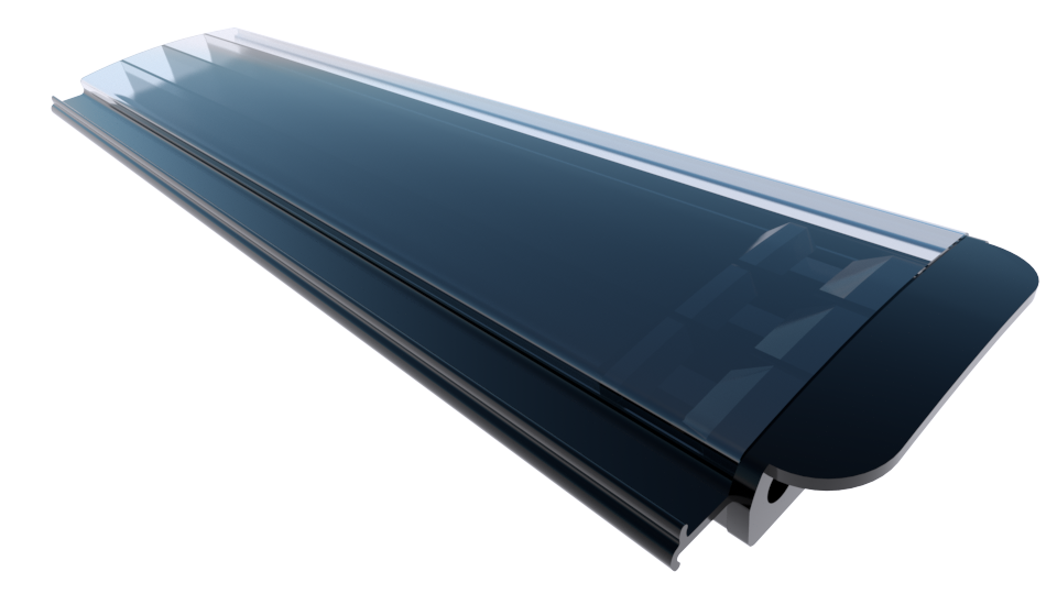 Zwemland Polycarbonaat zwembad lamellen P60 solar transparant