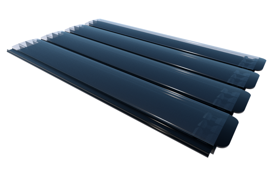 Zwemland Polycarbonaat zwembad lamellen P60 solar transparant