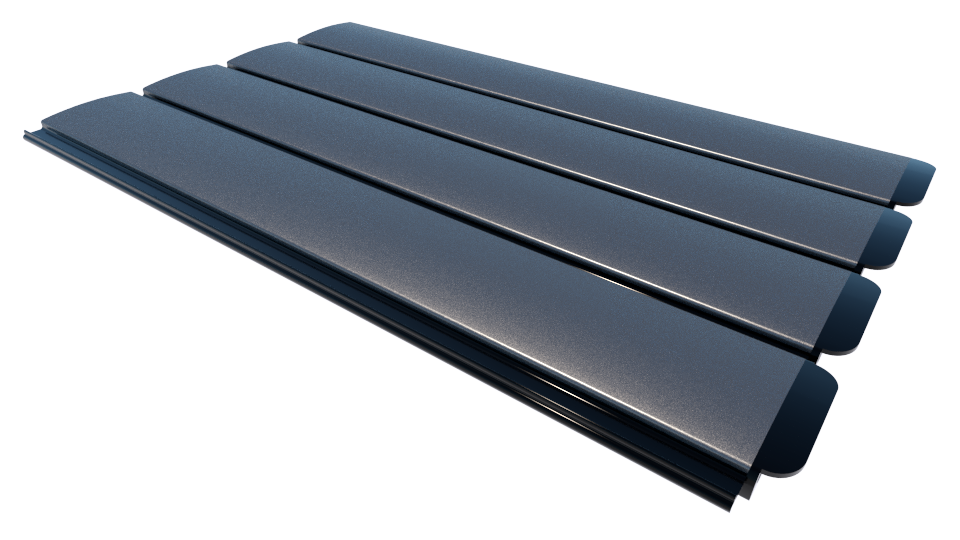 Zwemland Polycarbonaat zwembad lamellen P60 solar zilver