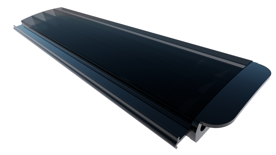 Zwemland Polycarbonaat zwembad lamellen P60 solar black smoked