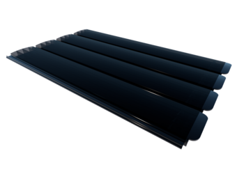 Zwemland Polycarbonaat zwembad lamellen P60 solar black smoked