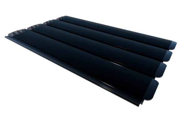 Zwemland Polycarbonaat zwembad lamellen P60 solar black smoked