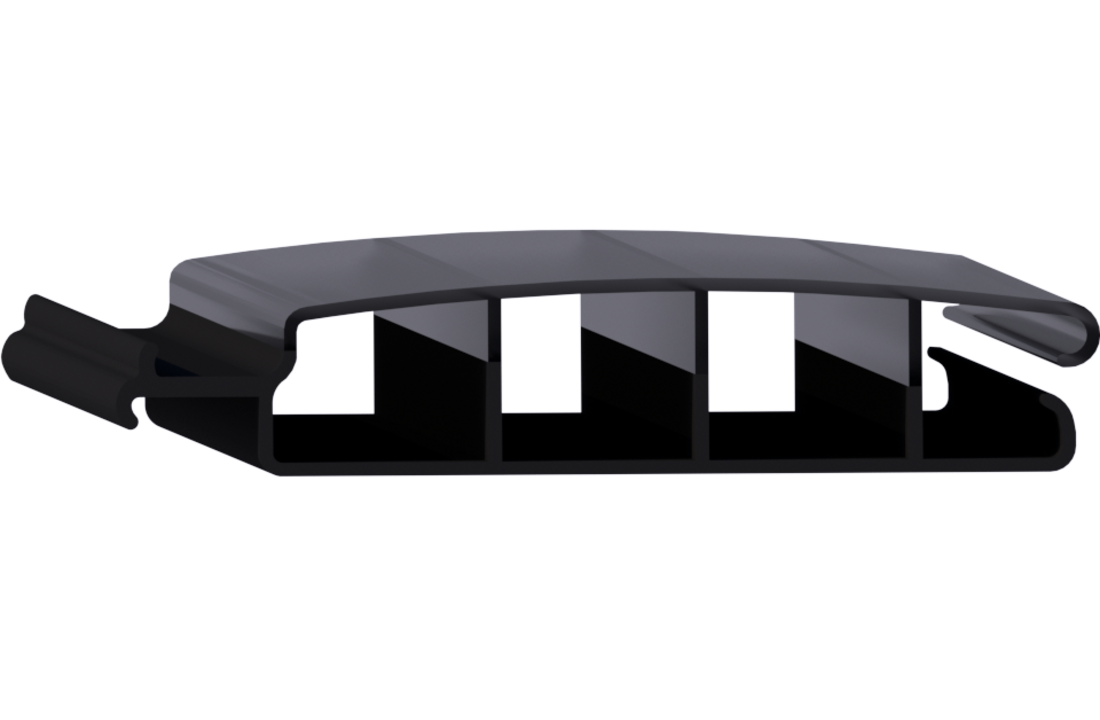 Zwemland Polycarbonaat zwembad lamellen P60 solar black smoked