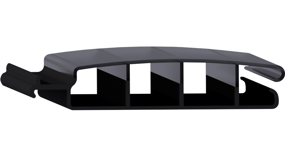 Zwemland Polycarbonaat zwembad lamellen P60 solar black smoked