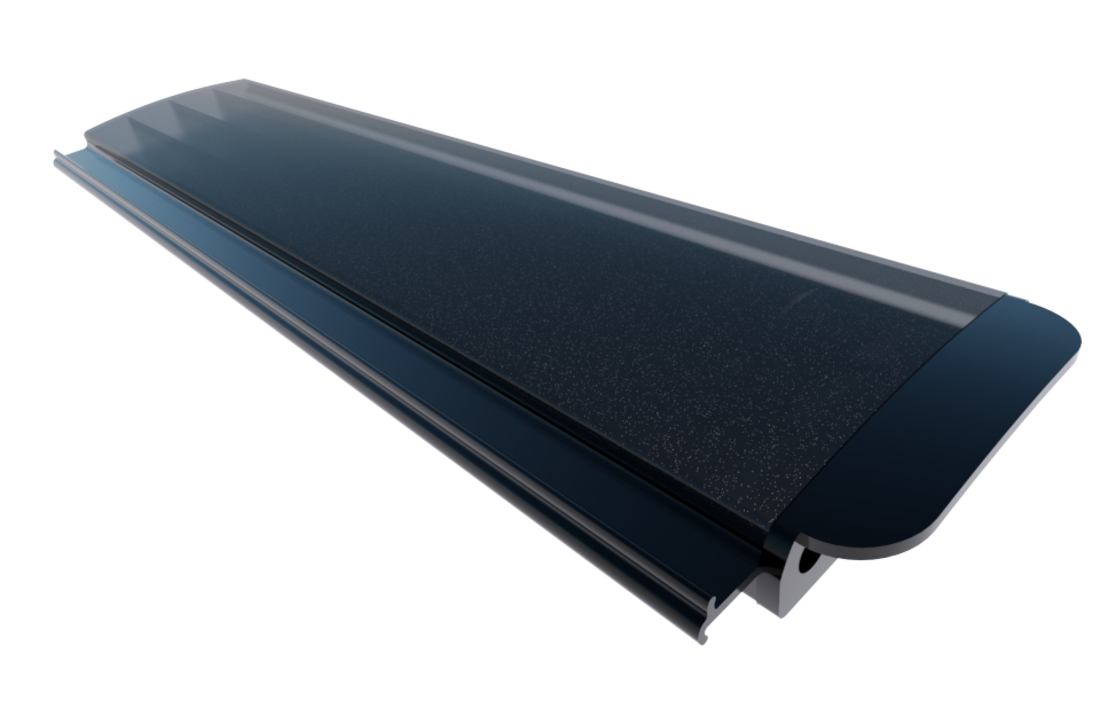 Zwemland Polycarbonaat zwembad lamellen P60 solar grafiet.