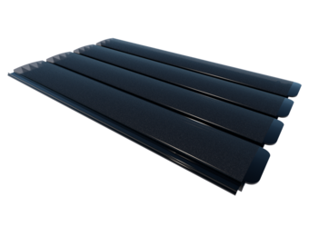 Zwemland Polycarbonaat zwembad lamellen P60 solar grafiet.