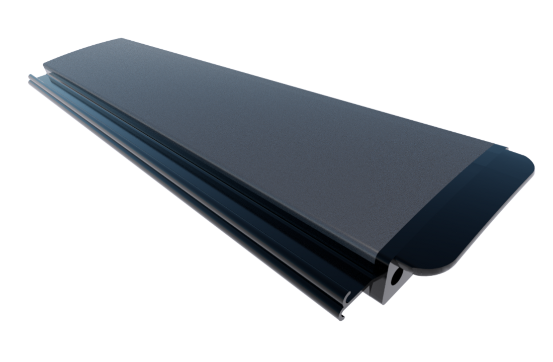 Zwemland Polycarbonaat zwembad anti alg lamellen solar zilver.