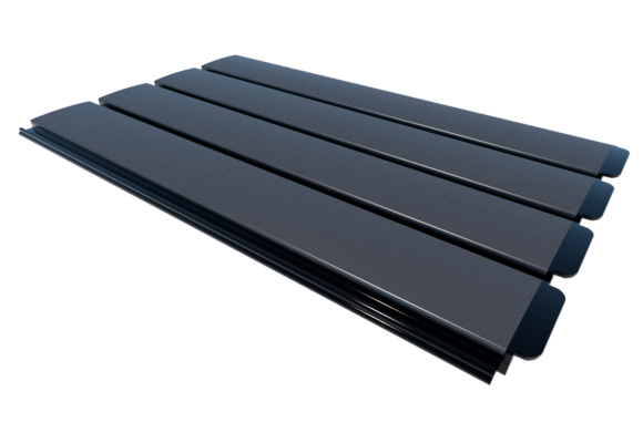 Zwemland Polycarbonaat zwembad anti alg lamellen solar zilver.