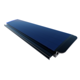 Zwemland Polycarbonaat zwembad anti alg lamellen solar blauw.