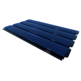 Zwemland Polycarbonaat zwembad anti alg lamellen solar blauw.