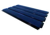 Zwemland Polycarbonaat zwembad anti alg lamellen solar blauw.