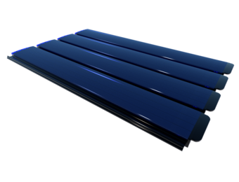 Zwemland Polycarbonaat zwembad anti alg lamellen solar blauw.