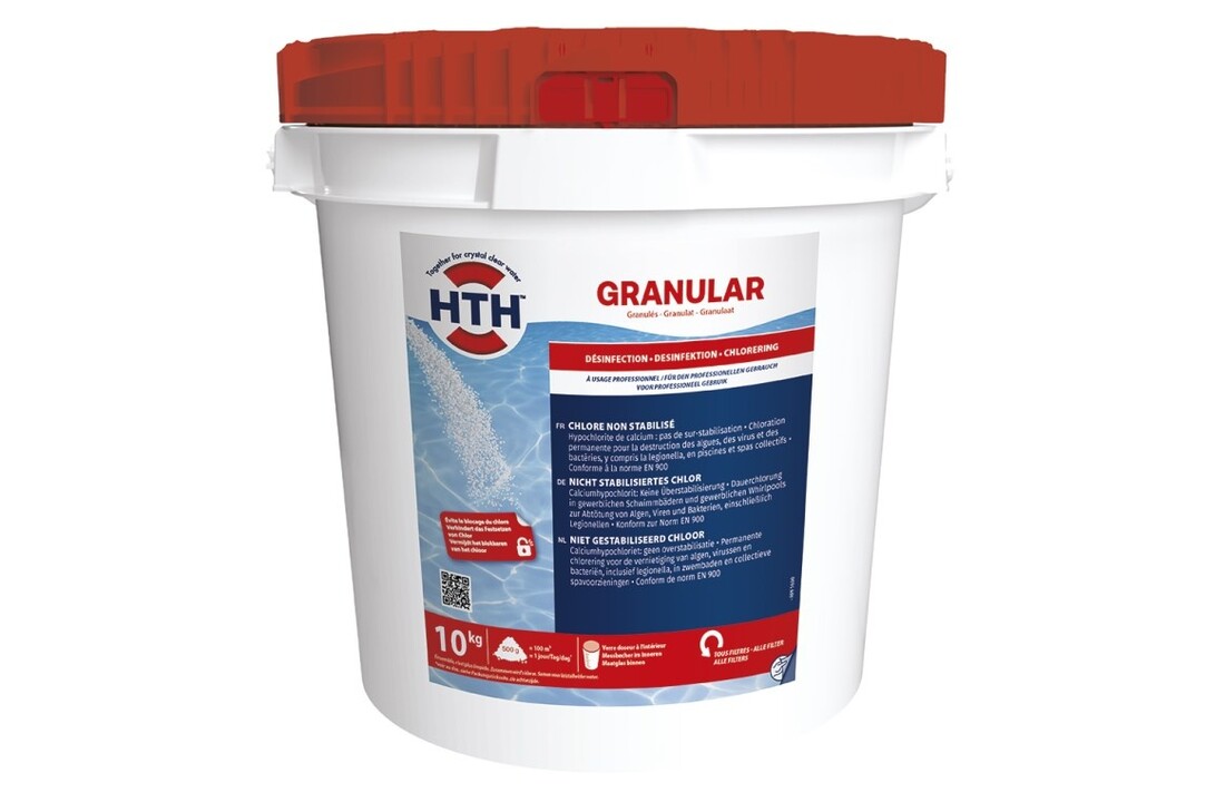 HTH Chloor Granulaat 10kg - Chloor Shock