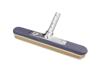 Poolstyle rubber haar borstel met aluminium handvat