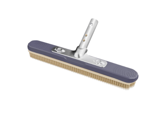 Poolstyle rubber haar borstel met aluminium handvat