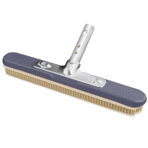 Poolstyle rubber haar borstel met aluminium handvat