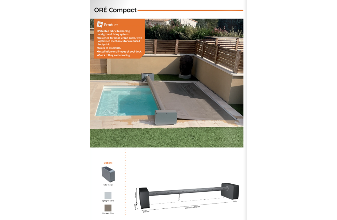 Oré Compact automatische zeil afdekking - verschillende afmetingen