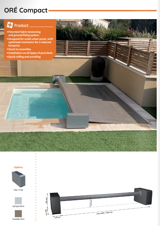 Oré Compact automatische zeil afdekking - verschillende afmetingen