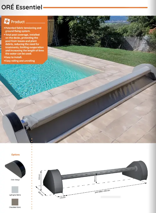 Oré Essentiel automatische zeil afdekking - verschillende afmetingen