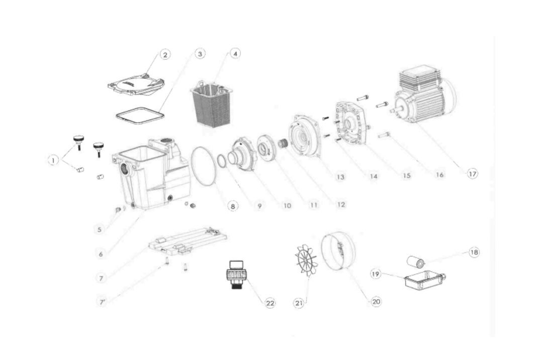 Hayward Super pump motor verbindingsplaten