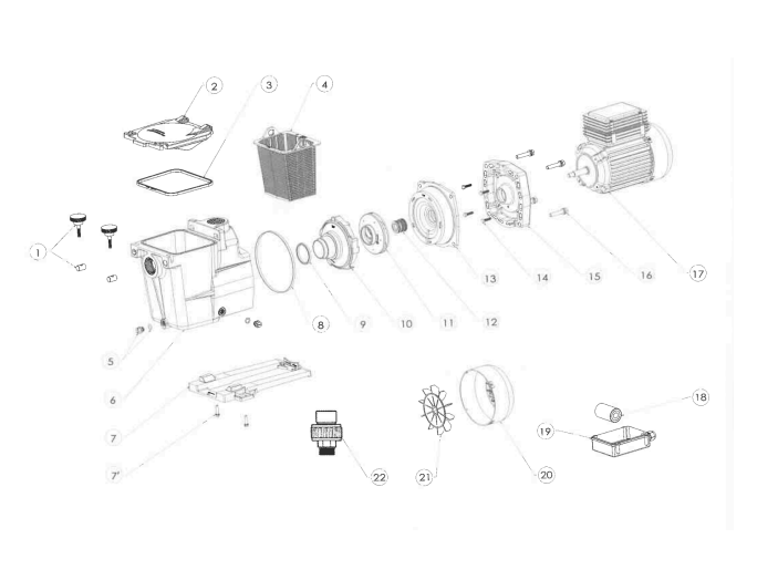 Hayward Super pump motor verbindingsplaten