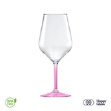 Happy Glass Lady Abigail Wijnglas met Gekleurde Steel 2 Pack - Kunststof Glazen 470ml