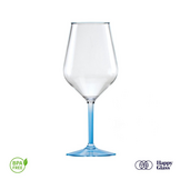 Happy Glass Lady Abigail Wijnglas met Gekleurde Steel 2 Pack - Kunststof Glazen 470ml