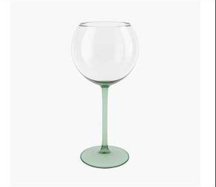 HappyGlass Miss Liza Gin-Tonicglas met Gekleurde Steel 2 Pack - Kunststof Glazen 630 ml