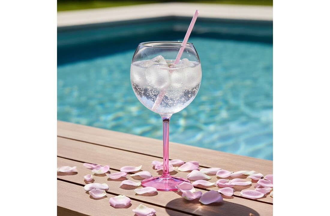 HappyGlass Miss Liza Gin-Tonicglas met Gekleurde Steel 2 Pack - Kunststof Glazen 630 ml