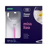 HappyGlass Miss Liza Gin-Tonicglas met Gekleurde Steel 2 Pack - Kunststof Glazen 630 ml
