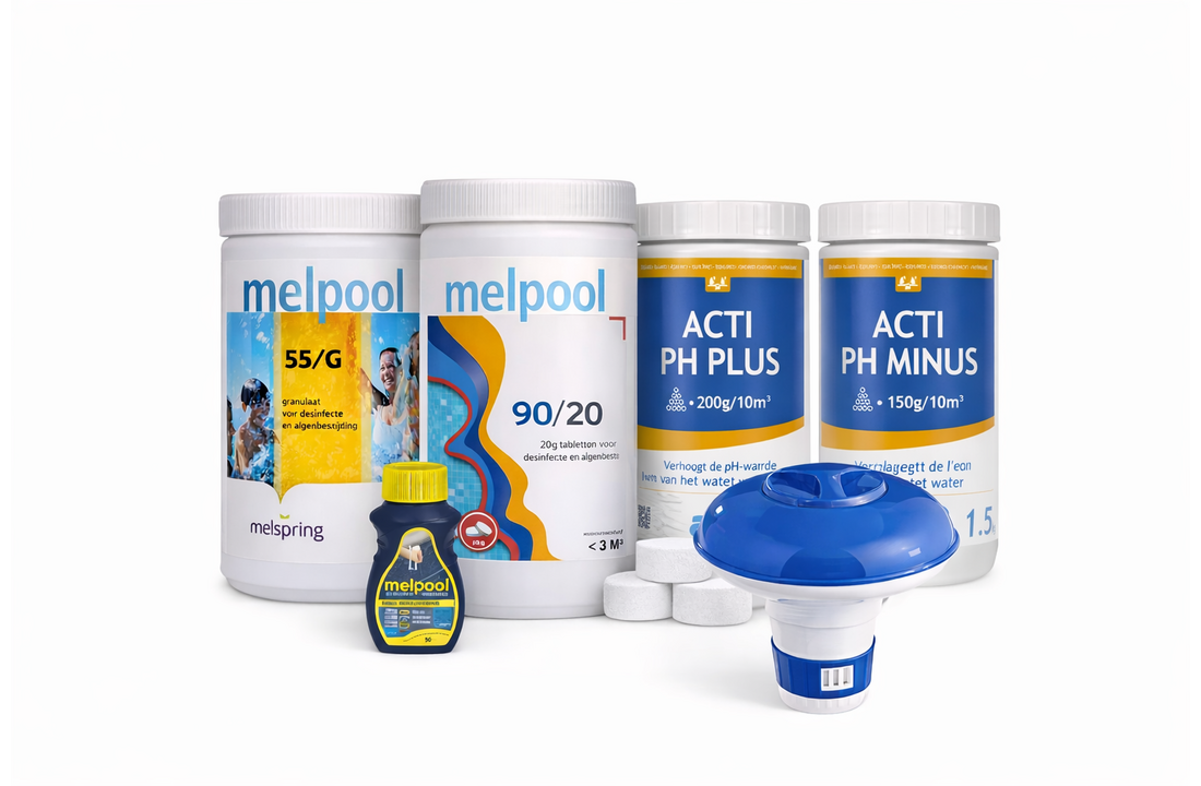 Wateronderhoud set voor kleine zwembaden en spa's