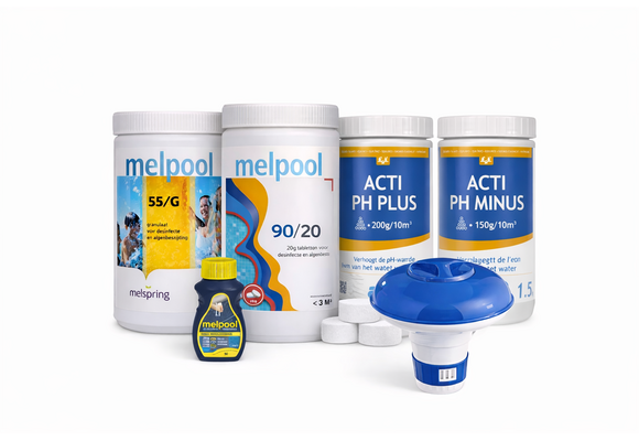 Wateronderhoud set voor kleine zwembaden en spa's