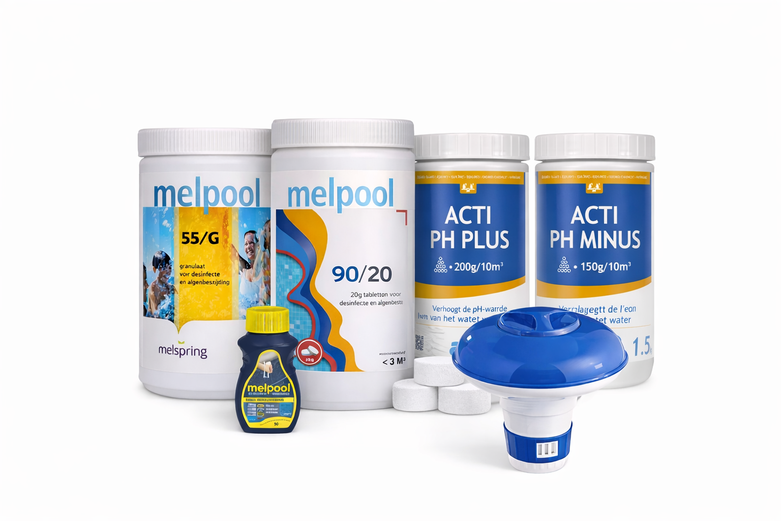 Wateronderhoud set voor kleine zwembaden en spa's