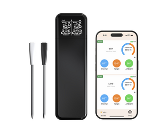 Draadloze vleesthermometer met dubbele sondes – slimme wireless BBQ thermometer