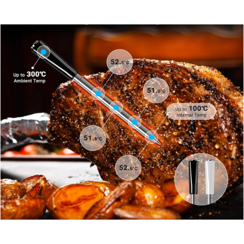 Draadloze vleesthermometer met dubbele sondes – slimme wireless BBQ thermometer