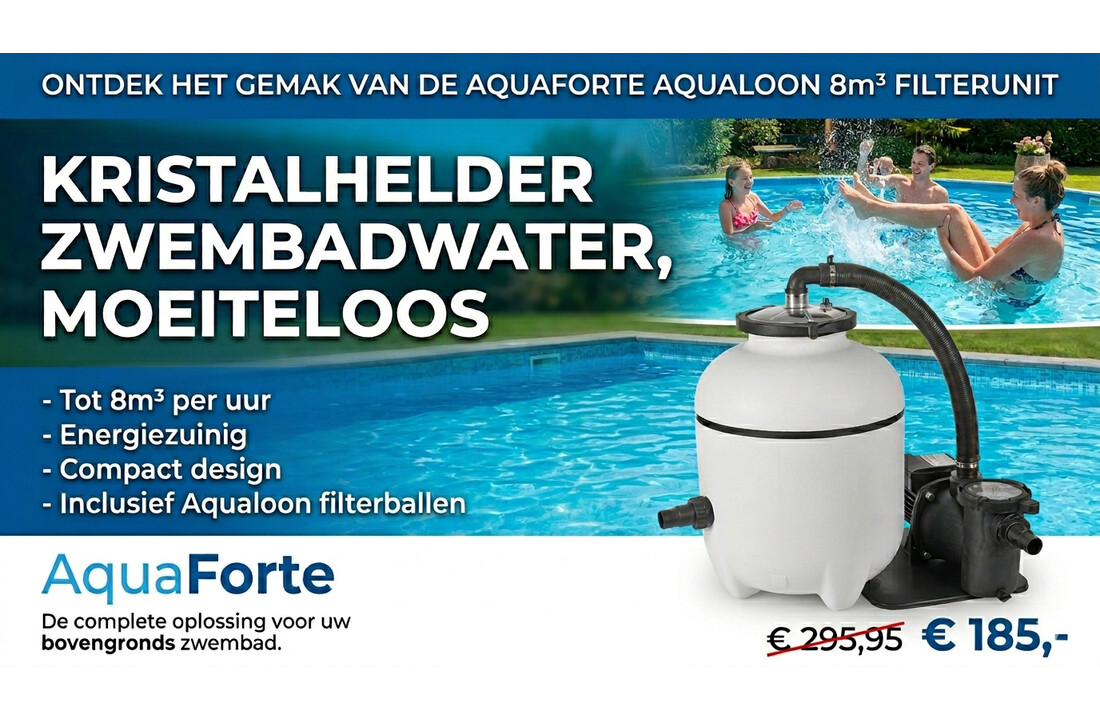 Aqualoon Zwembad Filterset voor opzetbaden en plunge pools