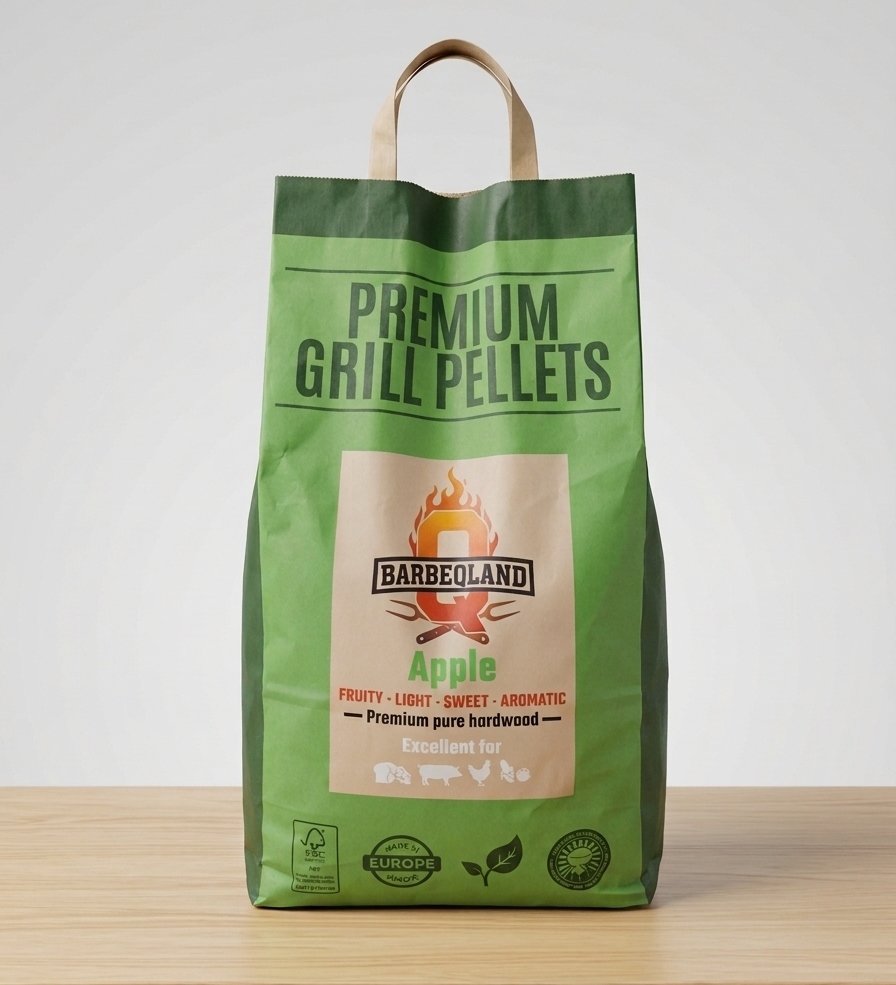 BarbeQland BBQ Pellets Appel – 100% Natuurlijk Apple (8 kg)