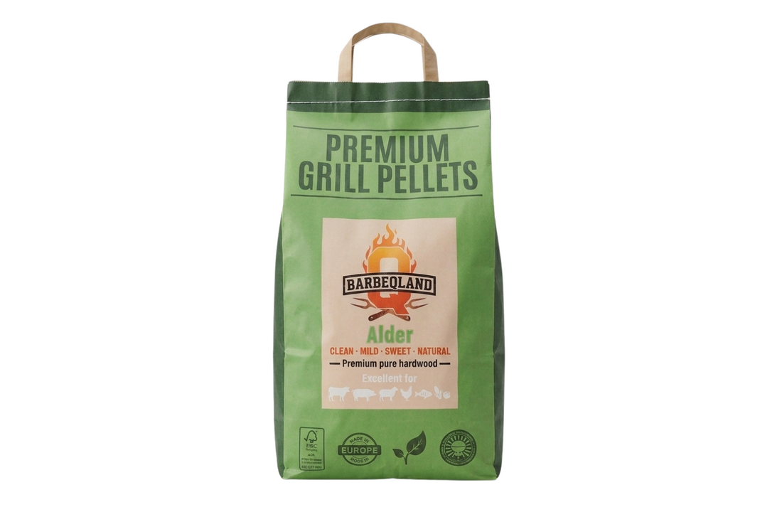 BarbeQland BBQ Pellets Alder – 100% Natuurlijk Elzenhout (8 kg)
