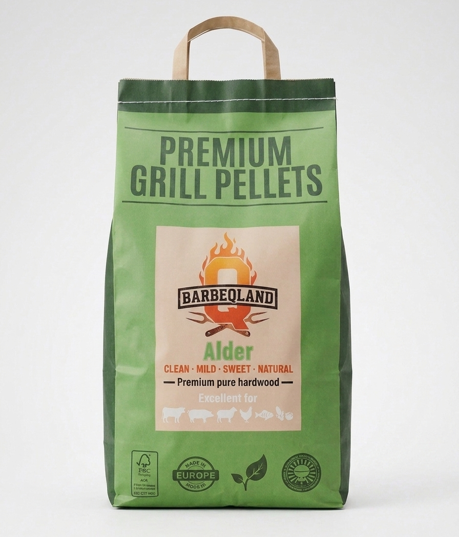 BarbeQland BBQ Pellets Alder – 100% Natuurlijk Elzenhout (8 kg)