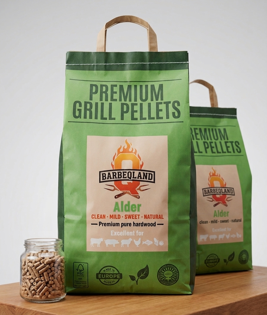 BarbeQland BBQ Pellets Alder – 100% Natuurlijk Elzenhout (8 kg)