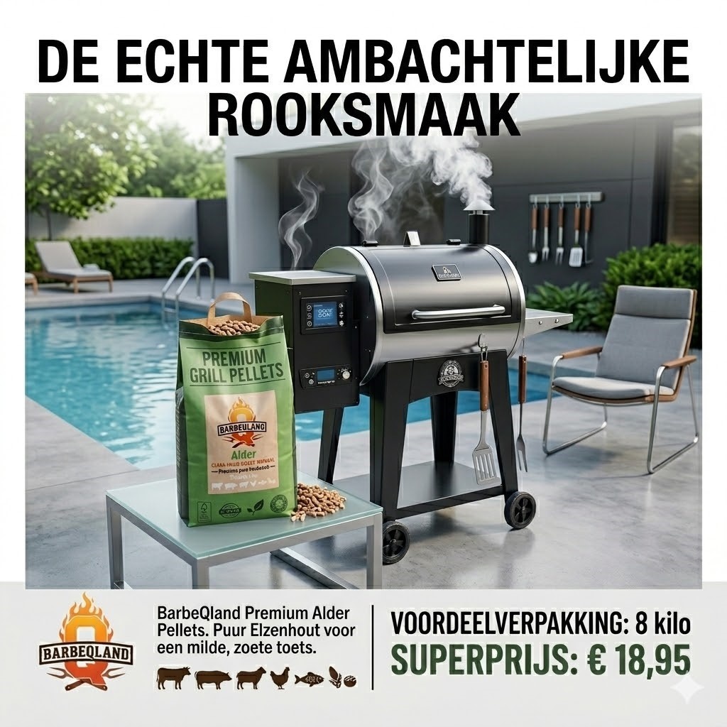 BarbeQland BBQ Pellets Alder – 100% Natuurlijk Elzenhout (8 kg)